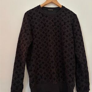 Louis Vuitton Black Monogram Crewneck Sweater